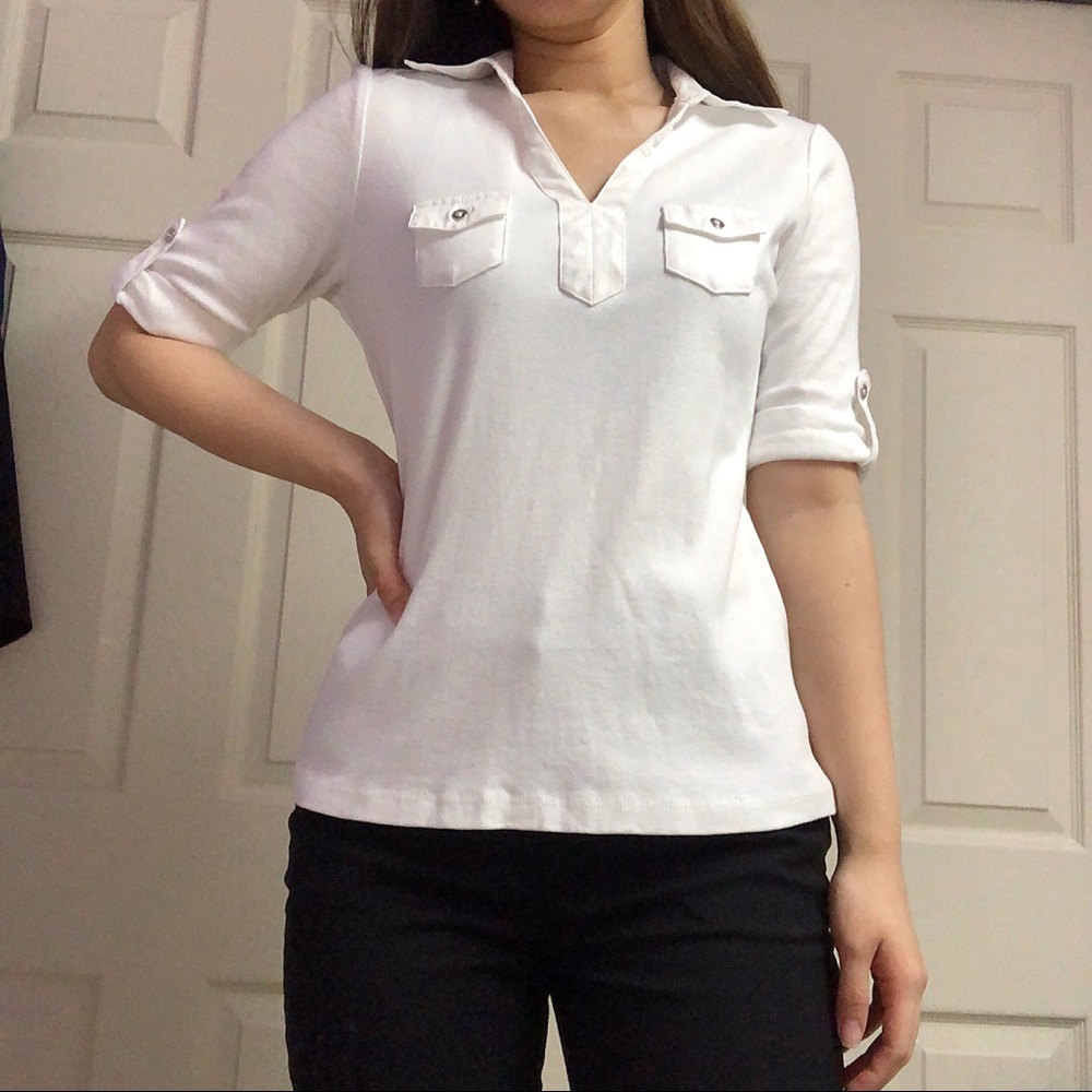Karen Scott White Blouse